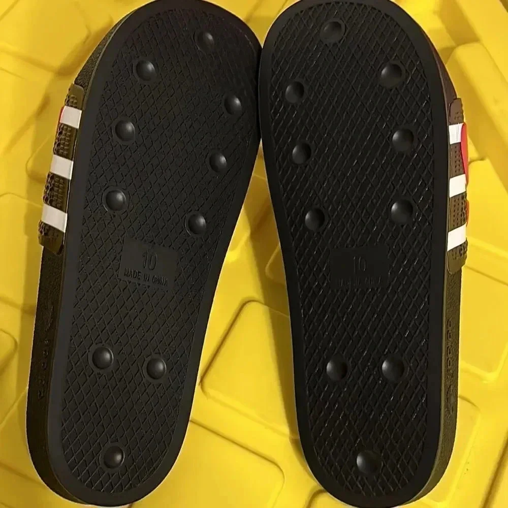 Adidas Men Adilette Pride Slide Sandals Black New With Tags